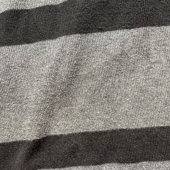Old Navy Sweatshirt Mens Large Striped Gray Pullover Sweater Long Sleeve - Picture 12 of 14